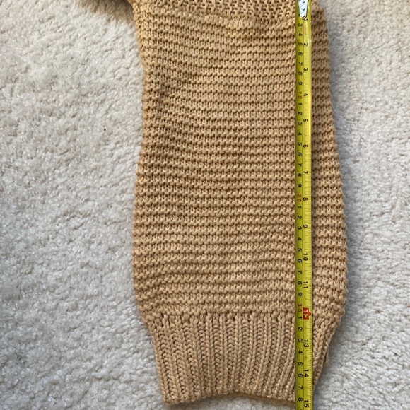 (A4) NEW SHEIN Camel Chunky Cable Knit Open Front Cardigan, Size Small, NWOT - Picture 10 of 10